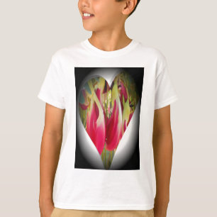 T-shirt Art du coeur floral