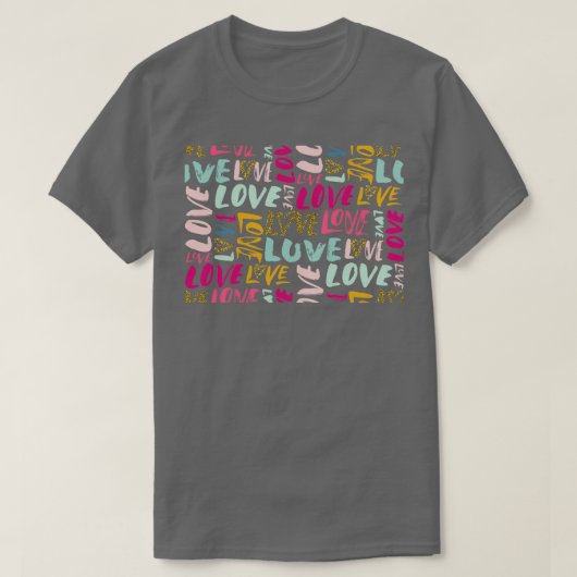 T-shirt art du design amour mignon (Design devant)