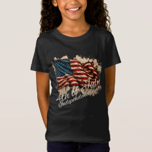 T-Shirt Art du drapeau américain vintage pour le 4 juillet