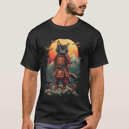 T-shirt Art du guerrier chat (Devant)