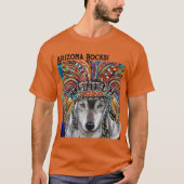 T-shirt Art du Loup Gris (Devant)
