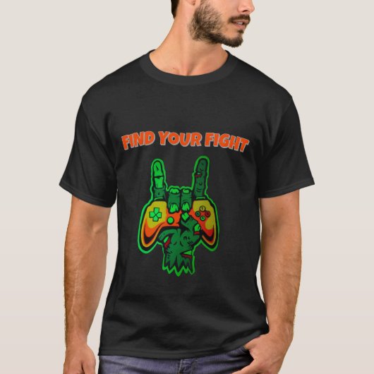 T-shirt Art du manette de jeu néon (Devant)