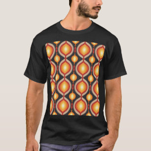T-shirt Art du milieu du siècle : arrière - plan géométriq