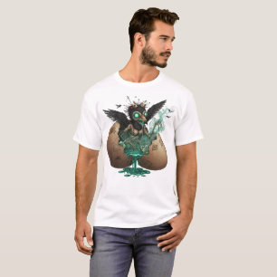 T-shirt Art du poussin de corbeau effrayant 