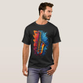 T-shirt art du saxophone (Devant entier)