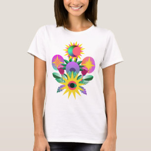 T-shirt Art du symbole floral de l'œil céleste