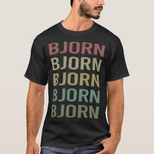 T-shirt Art du texte coloré - Nom du Bjorn