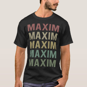 T-shirt Art du texte coloré - Nom Maxim