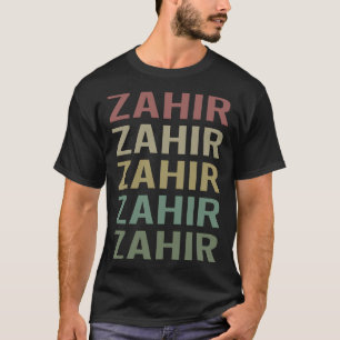 T-shirt Art du texte coloré - Nom Zahir