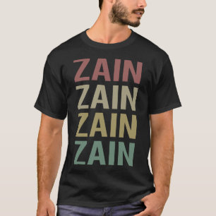T-shirt Art du texte coloré - Nom Zain