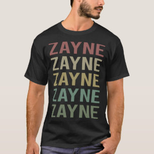 T-shirt Art du texte coloré - Nom Zayne