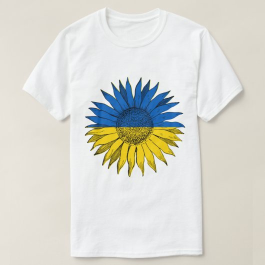 T-shirt Art du tournesol ukrainien (Design devant)