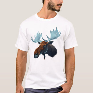 T-shirt Art du visage flottant de l'orignal