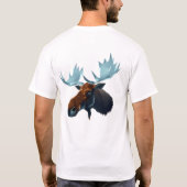 T-shirt Art du visage flottant de l'orignal (Dos)