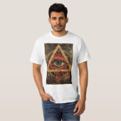 T-shirt art élégant avec des abrasions avec l'oeil (Devant entier)