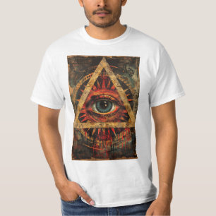 T-shirt art élégant avec des abrasions avec l'oeil