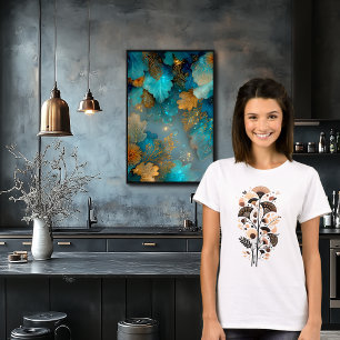 T-shirt Art élégant de bouquet floral abstrait