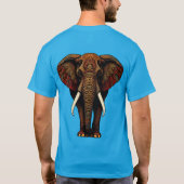 T-shirt Art éléphant orné (Dos)