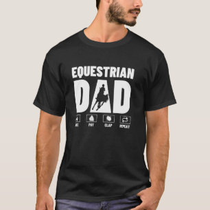 T-shirt Art équestre drôle pour hommes Papa Cavalier Saut