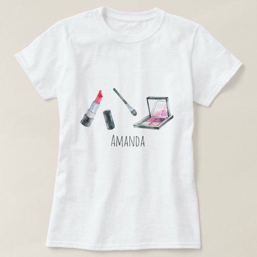 T-shirt Art fait sur commande personnalisé par maquilleur (Design devant)