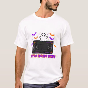 T-shirt Art Fantôme VHS Rétro Halloween Horreur