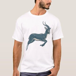 T-shirt Art faunique de la gazelle bleue, design élégant d