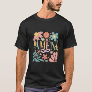 T-shirt Art Floral Amen