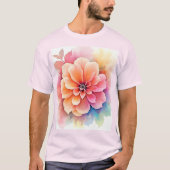T-shirt Art floral dévoilé (Devant)