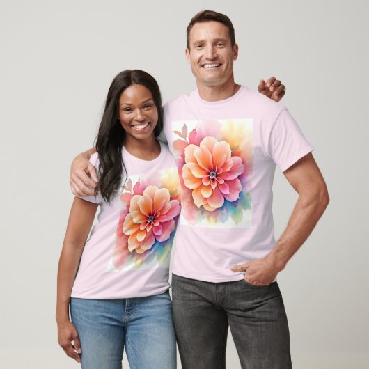 T-shirt Art floral dévoilé (Unisexe)