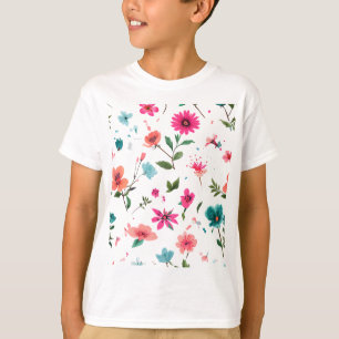 T-shirt Art floral dynamique