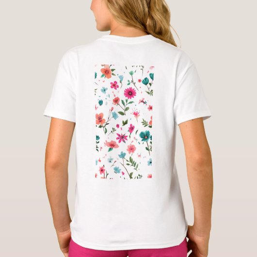 T-shirt Art floral dynamique (Dos)