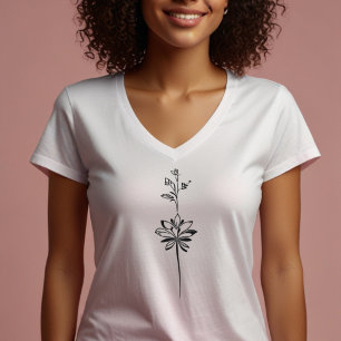 T-shirt "Art Floral Minimaliste" Design élégant