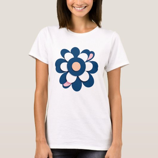 T-shirt Art Floral Minimaliste Moderne (Devant)