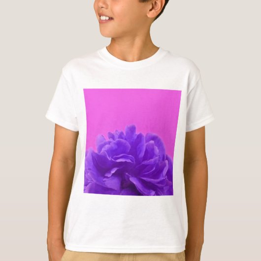 T-shirt Art Floral pourpre et framboise (Devant)