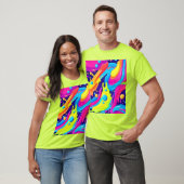 T-shirt Art fluide néon (Unisexe)