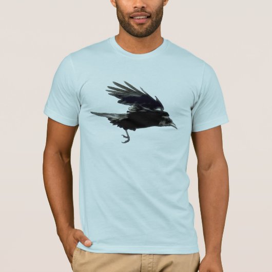 T-shirt Art Flying Black CROW (Corbeau) (Devant)