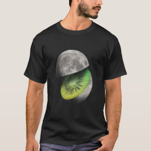 T-shirt Art Fruit Créatif Kiwi Lune