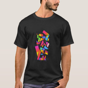 T-shirt Art géométrique Abstrait coloré pour design modern