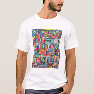 T-shirt Art Géométrique Cityscape-Modern Bauhaus
