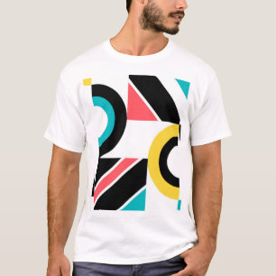 T-shirt Art géométrique moderne, urbain, tendance et color