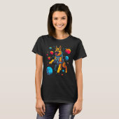 T-shirt Art German Shepherd Dog Space Planet (Devant entier)