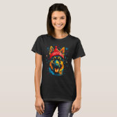 T-shirt Art German Shepherd Dog Xmas (Devant entier)