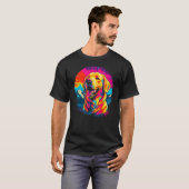 T-shirt Art Golden Retriever Chien Mountain (Devant entier)