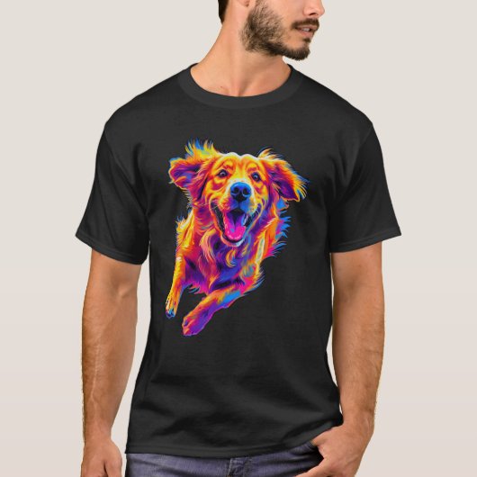 T-shirt Art  Golden Retriever Dog (Devant)