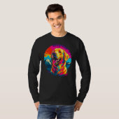 T-shirt Art Golden Retriever Dog Mountain (Devant entier)