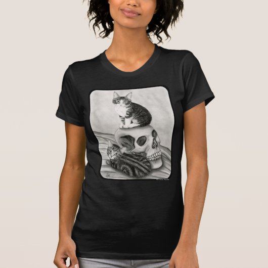 T-shirt Art gothique S d'imaginaire de Goth de crâne de (Devant)