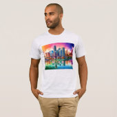 T-shirt Art Graffiti de Miami Skyline (Devant entier)