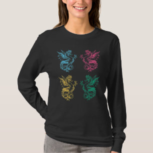 T-shirt Art Graphique Rétro Vintage Dragon