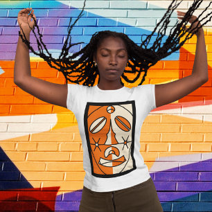 T-shirt Art graphique tribal abstrait du visage