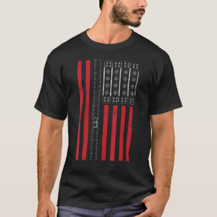 T-shirt Art Ingénieur Audio Panneau Synthétiseur Drapeau U